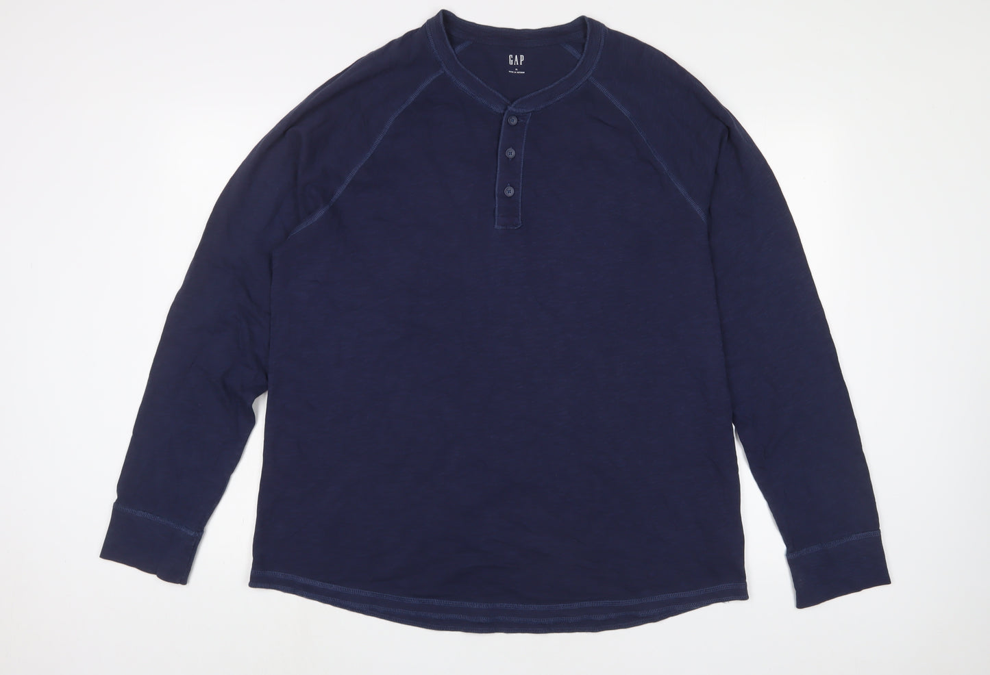 Gap Mens Blue Cotton T-Shirt Size L Crew Neck