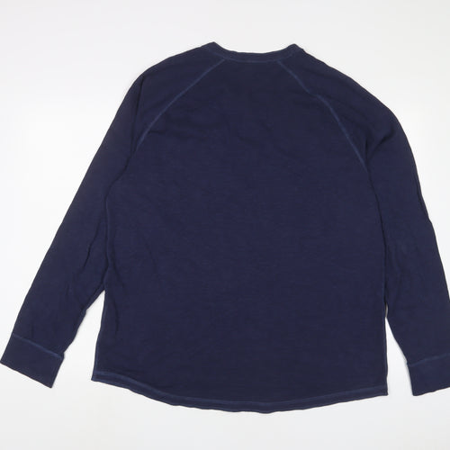 Gap Mens Blue Cotton T-Shirt Size L Crew Neck