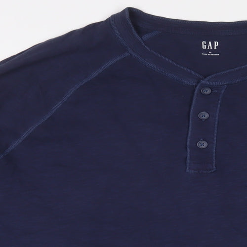 Gap Mens Blue Cotton T-Shirt Size L Crew Neck