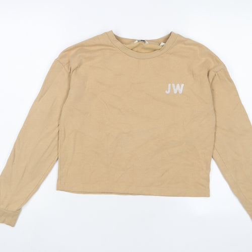 Jack Wills Womens Beige Cotton Pullover Sweatshirt Size 8 Pullover - Logo