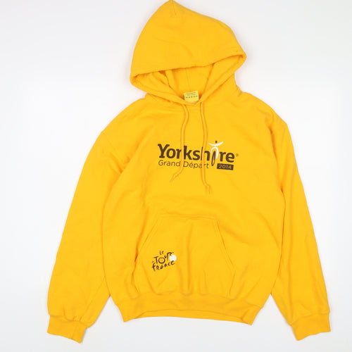 Le Tour de France Mens Yellow Cotton Pullover Hoodie Size S - 2014