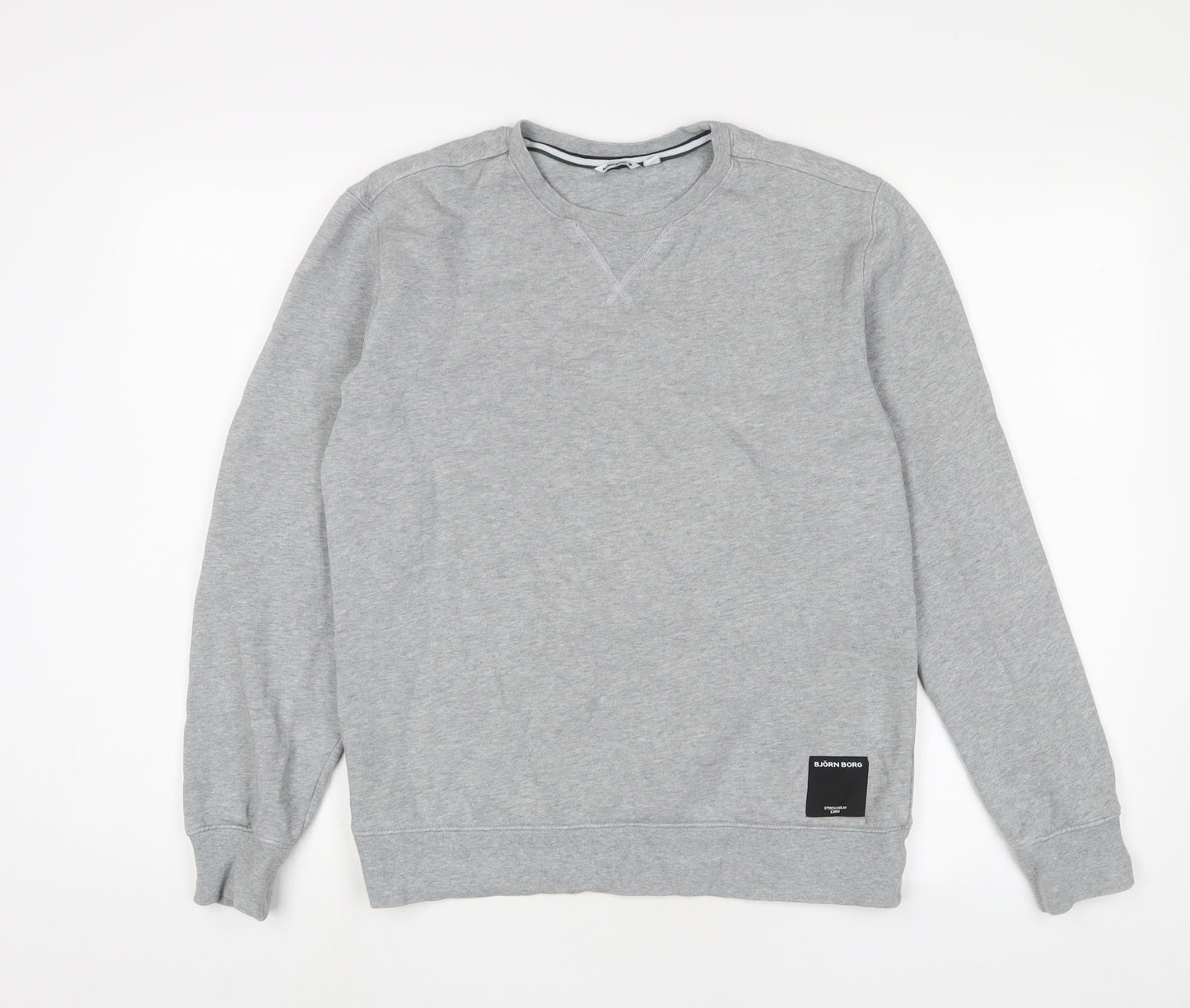 Bjorn Borg Mens Grey Cotton Pullover Sweatshirt Size S - Embroidered
