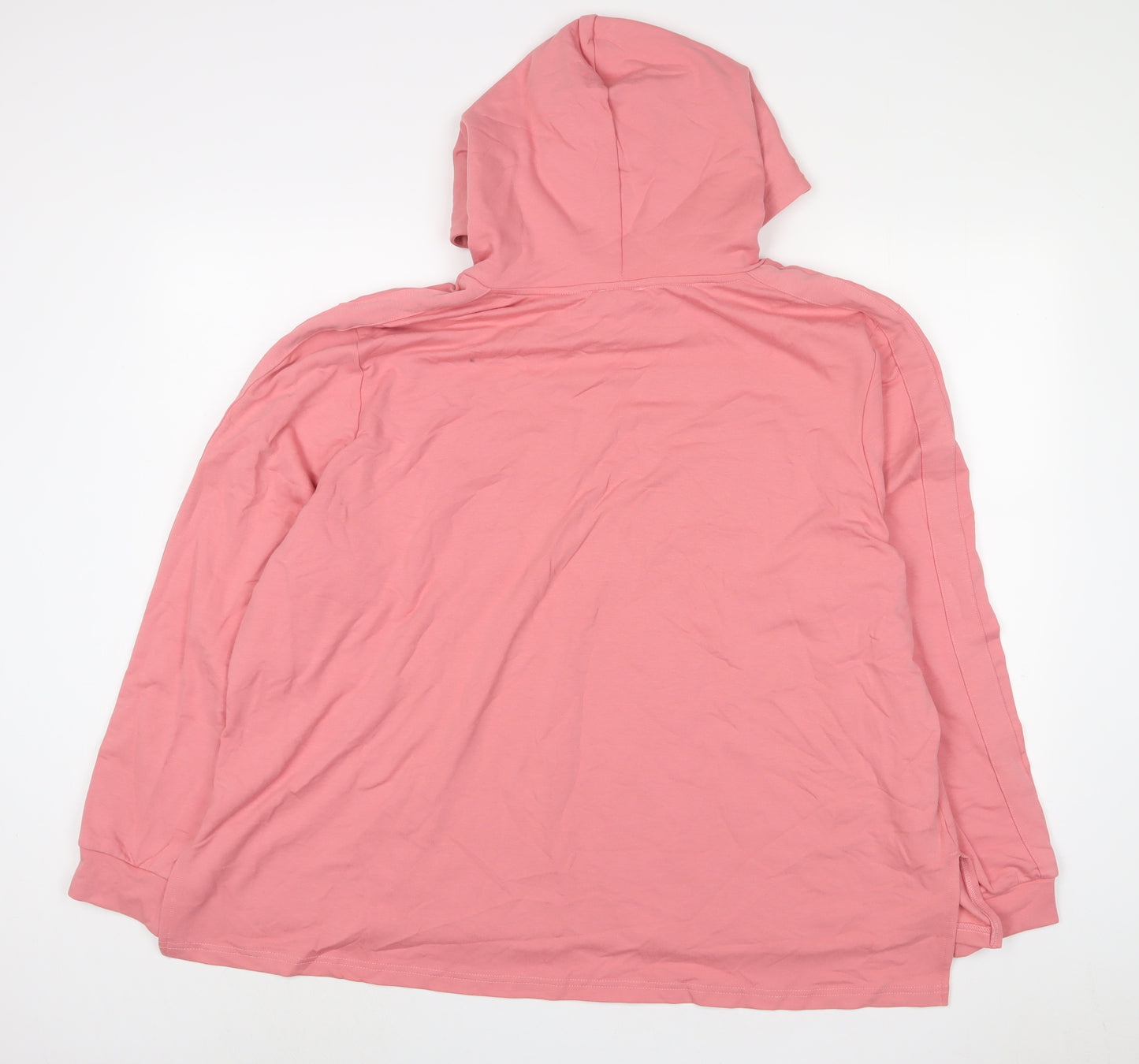 Damart Womens Pink Cotton Pullover Hoodie Size 26 Pullover