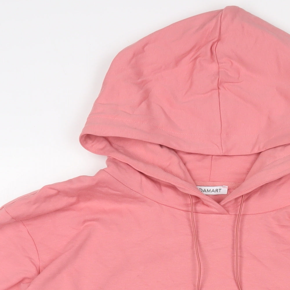Damart Womens Pink Cotton Pullover Hoodie Size 26 Pullover