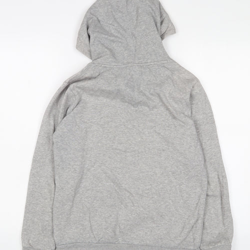 Champion Boys Grey Cotton Pullover Hoodie Size 13-14 Years Pullover - Logo