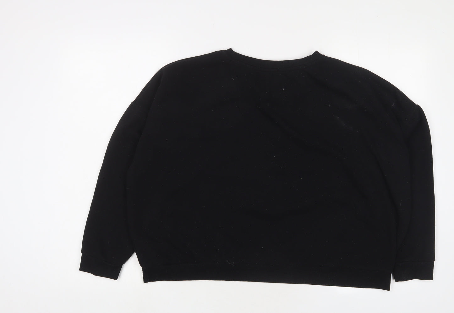 Stranger Things Womens Black Cotton Pullover Sweatshirt Size L Pullover