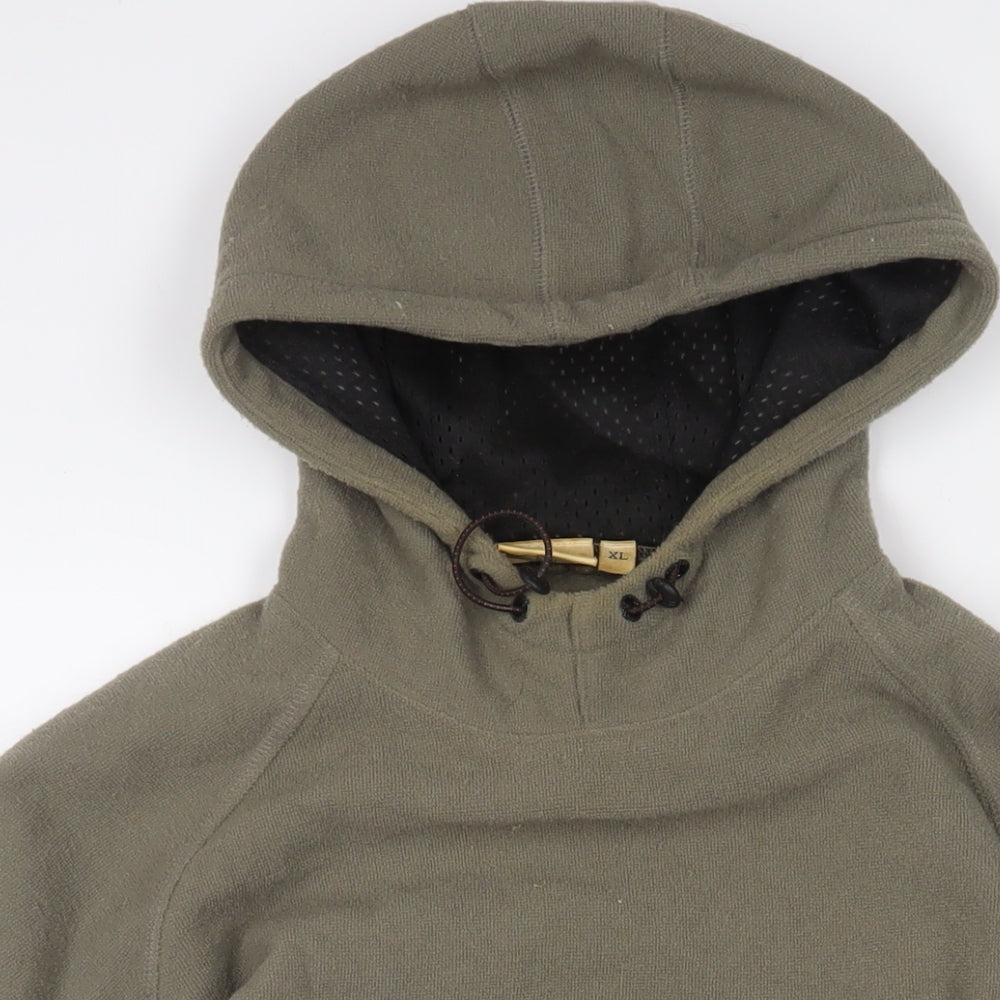 ellesse Mens Green Polyester Pullover Hoodie Size XL - Logo, Embroidered