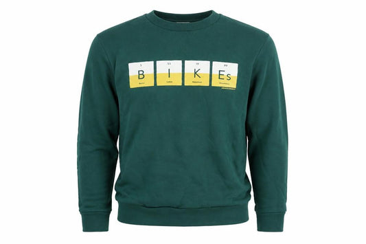 Front view of Armedangels women’s green cotton pullover sweatshirt, size M, pullover