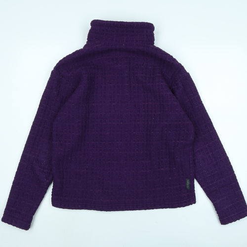 Lowe Alpine Womens Purple Mock Neck Polyester Pullover Jumper Size M - Logo