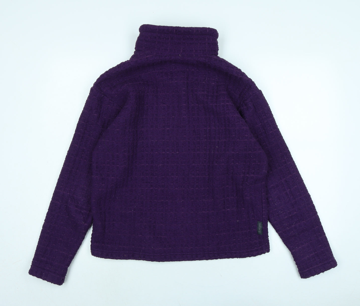 Lowe Alpine Womens Purple Mock Neck Polyester Pullover Jumper Size M - Logo