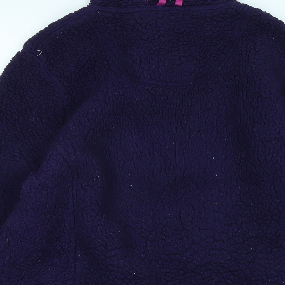 Maine Womens Purple Mock Neck Polyester Pullover Jumper Size 14 - Logo