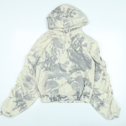 Misspap Womens Ivory Cotton Pullover Hoodie Size 6 - Logo