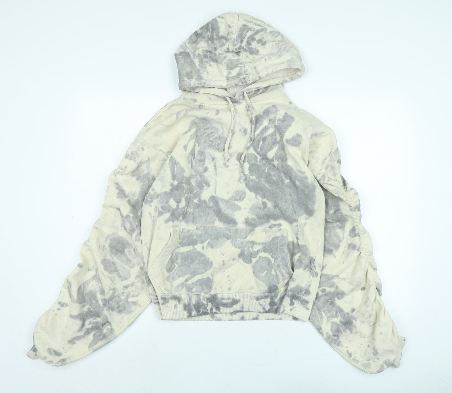 Misspap Womens Ivory Cotton Pullover Hoodie Size 6 - Logo