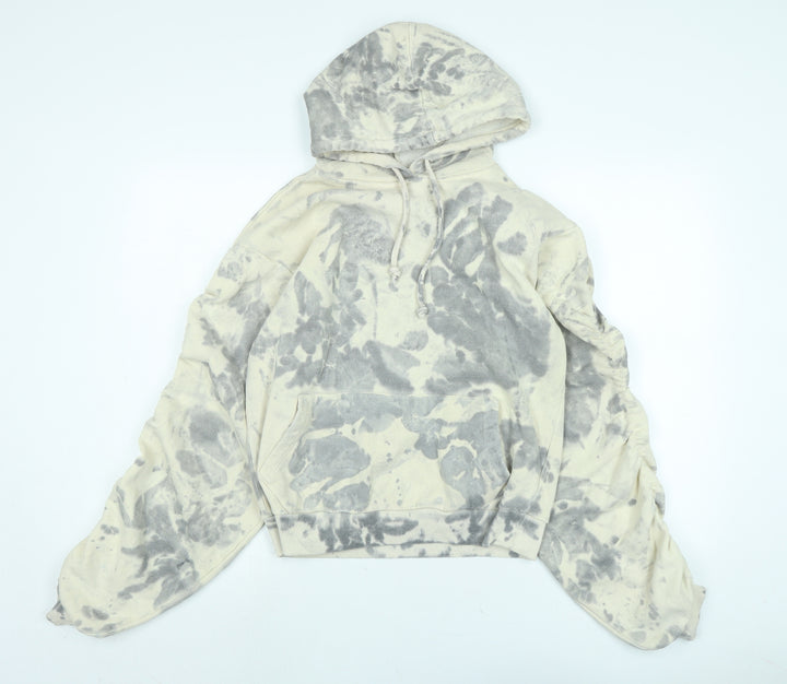 Misspap Womens Ivory Cotton Pullover Hoodie Size 6 - Logo