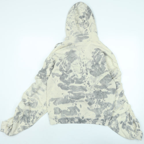 Misspap Womens Ivory Cotton Pullover Hoodie Size 6 - Logo