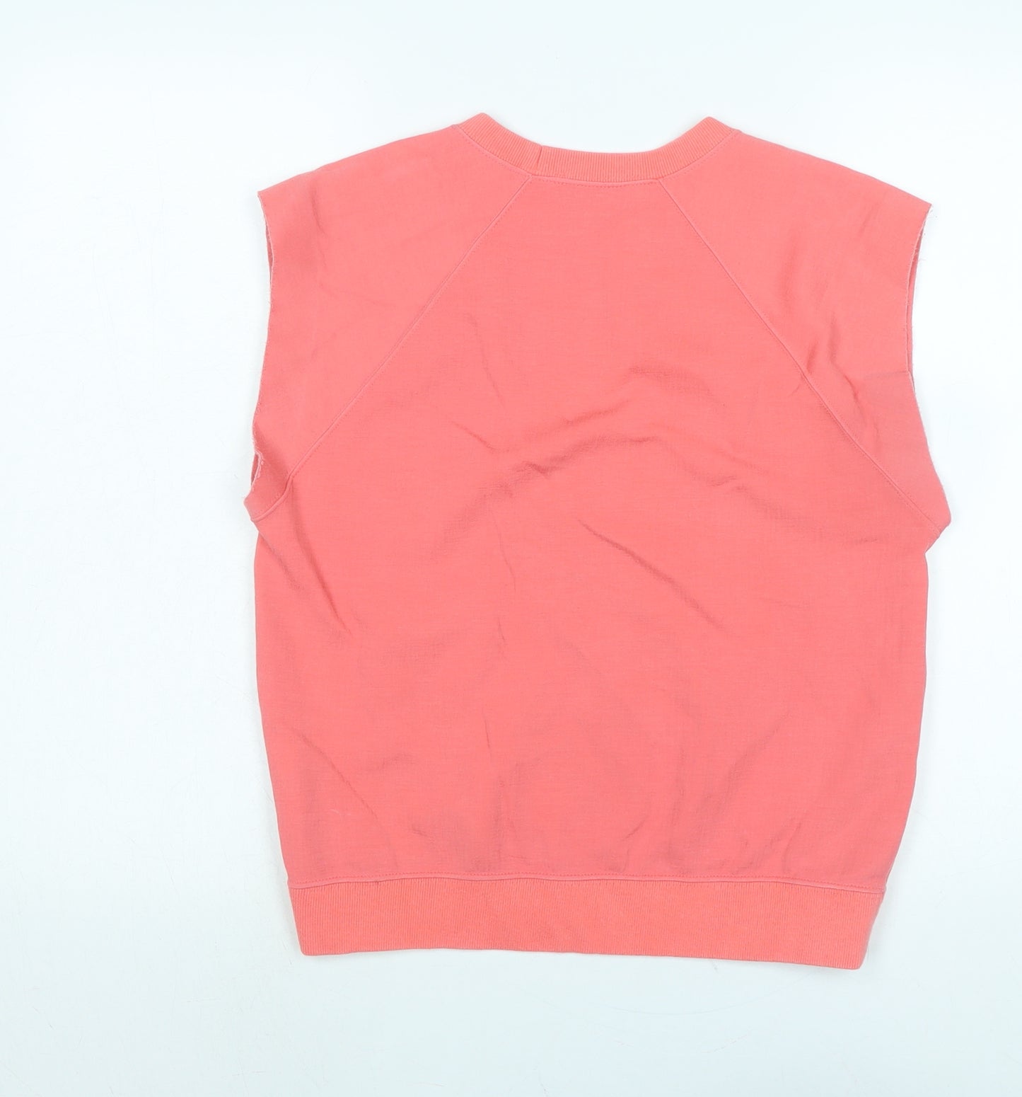 Lacoste Womens Pink Cotton Basic Tank Size 10 Crew Neck - Logo