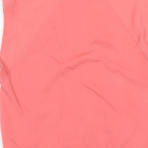 Lacoste Womens Pink Cotton Basic Tank Size 10 Crew Neck - Logo