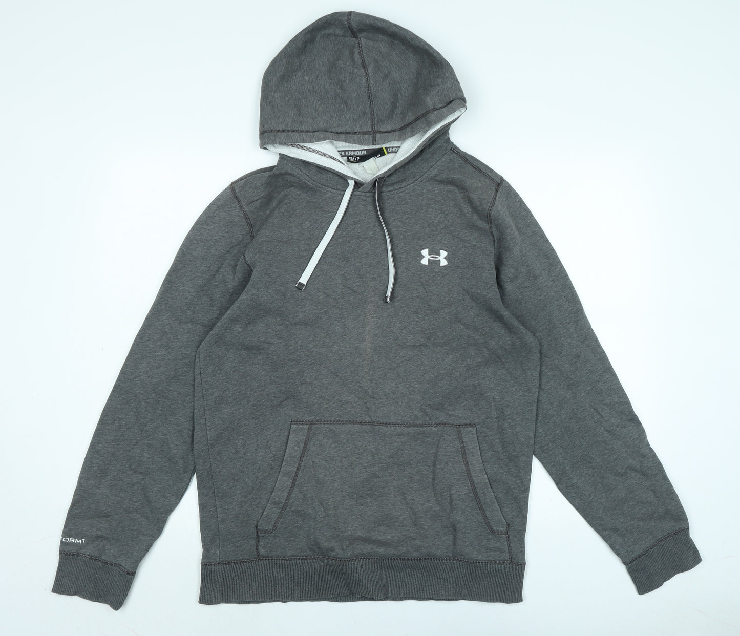 Under armour Womens Grey Cotton Pullover Hoodie Size M - Logo