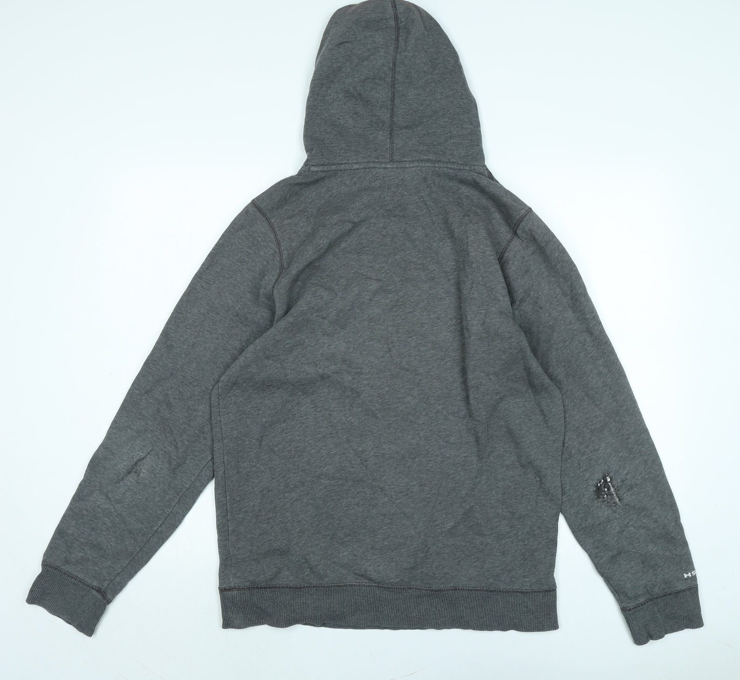 Under armour Womens Grey Cotton Pullover Hoodie Size M - Logo