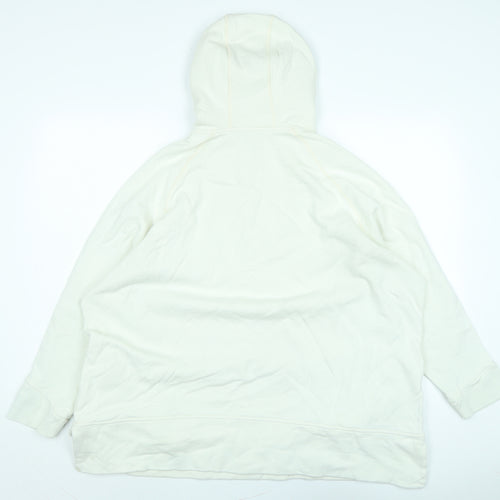 kin Womens Ivory Polyester Pullover Hoodie Size XL - Logo