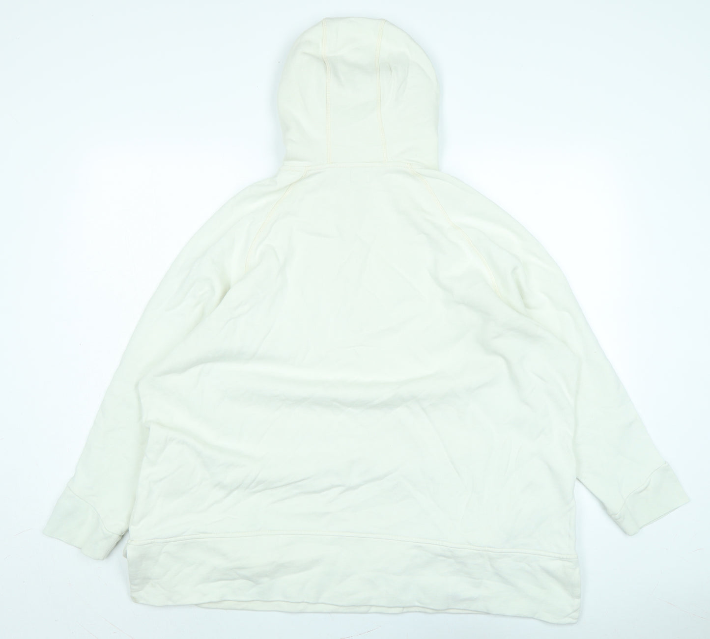kin Womens Ivory Polyester Pullover Hoodie Size XL - Logo