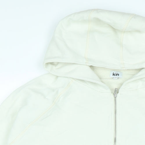 kin Womens Ivory Polyester Pullover Hoodie Size XL - Logo