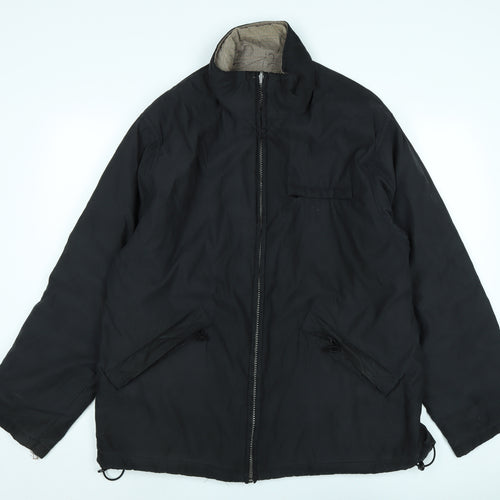 Chaps Mens Black Jacket Coat Size 36 Zip - Logo