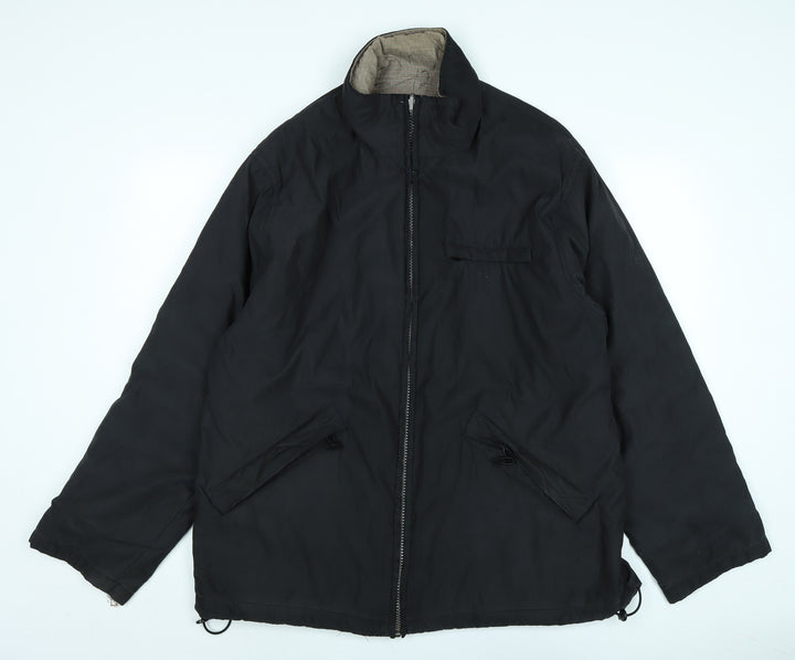 Chaps Mens Black Jacket Coat Size 36 Zip - Logo