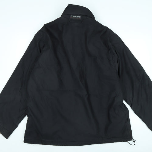 Chaps Mens Black Jacket Coat Size 36 Zip - Logo