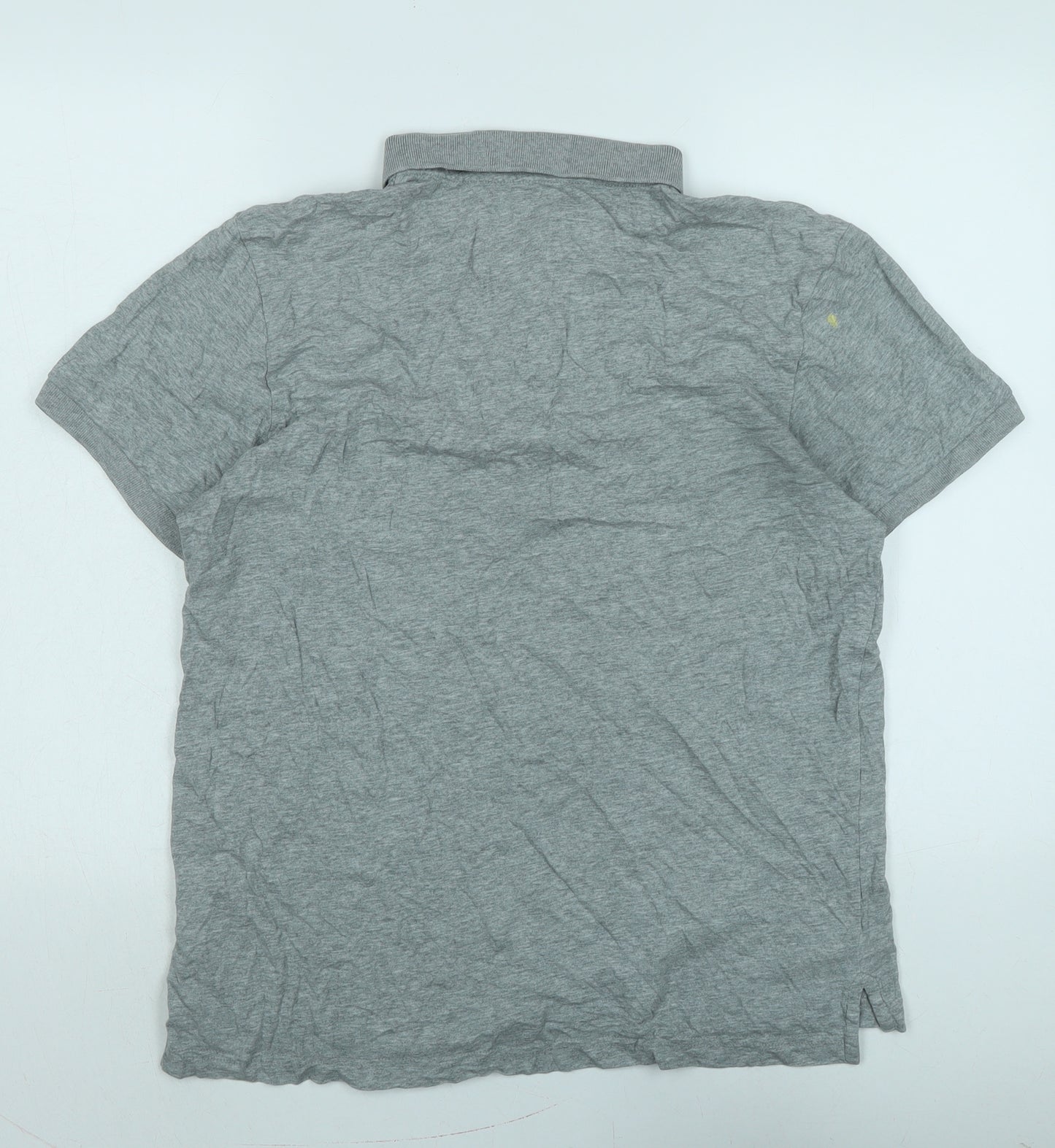 Nike Mens Grey Cotton Polo Size L Collared - Logo