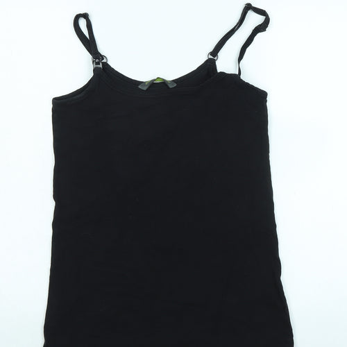 Blooming Marvellous Womens Black Cotton Basic Tank Size M Scoop Neck - Logo
