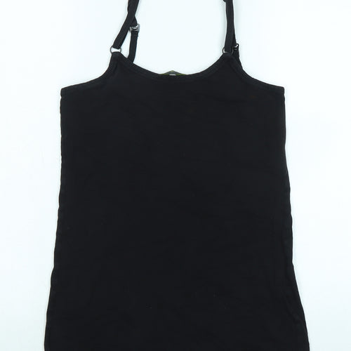 Blooming Marvellous Womens Black Cotton Basic Tank Size M Scoop Neck - Logo