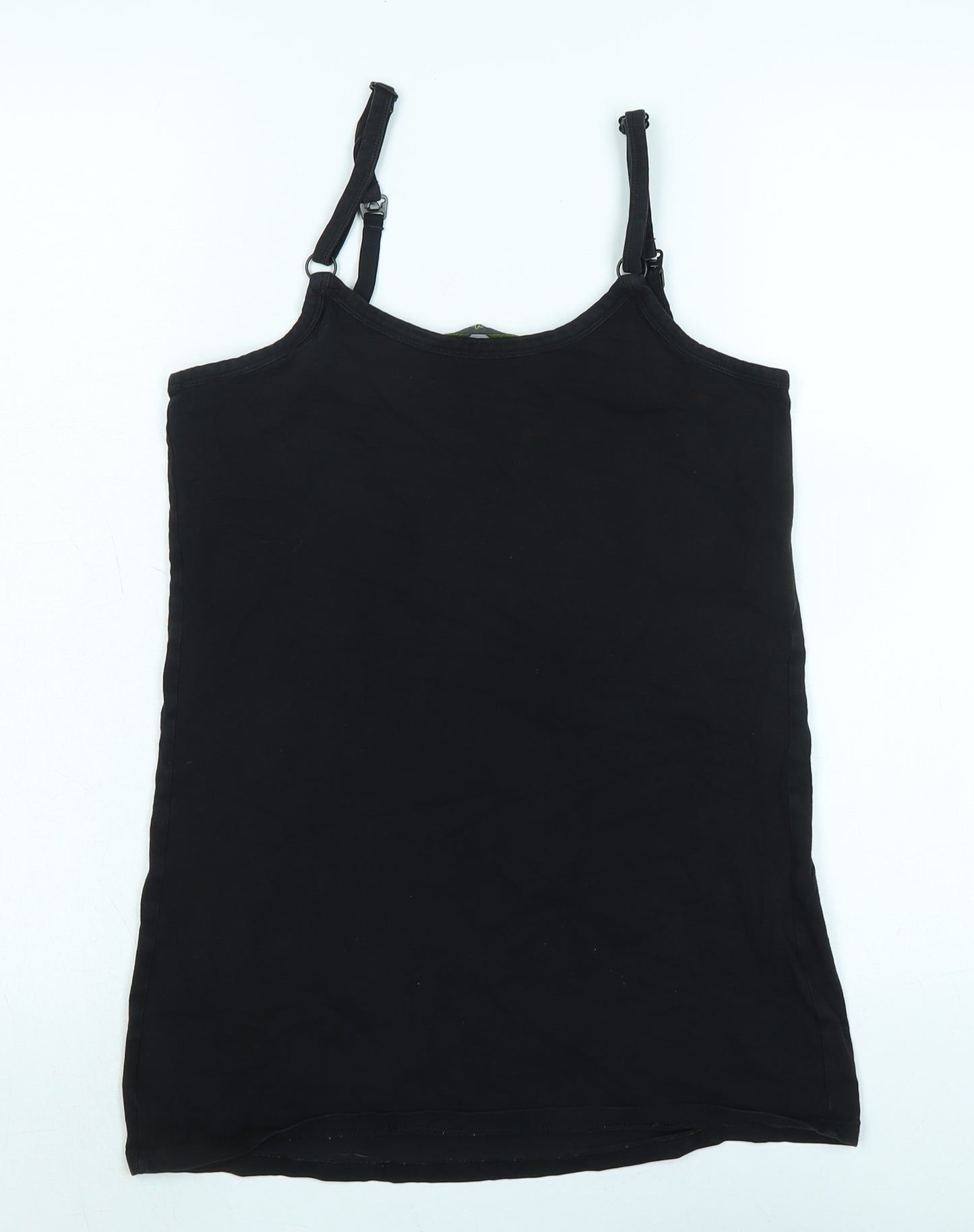 Blooming Marvellous Womens Black Cotton Basic Tank Size M Scoop Neck - Logo