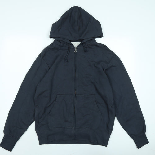 YKK Mens Blue Jacket Size S Zip - Logo