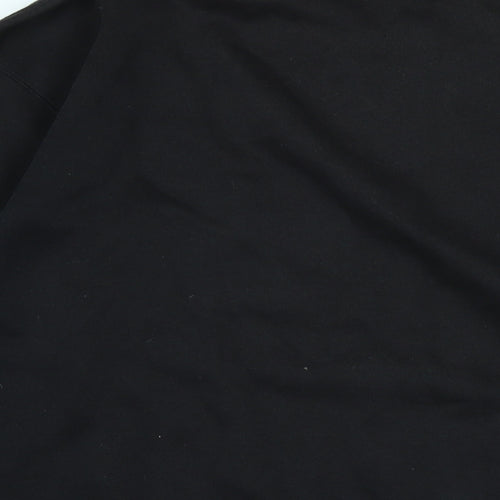 Zantos Mens Black Polyester Henley Sweatshirt Size M - Logo