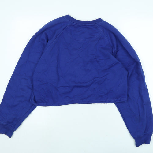 Blue Rinse Womens Blue Polyester Pullover Sweatshirt Size M - Logo