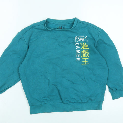 Urban Dept Boys Blue Polyester Pullover Sweatshirt Size 7-8 Years - Gamer