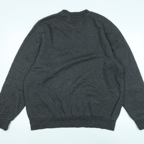 Slazenger Mens Grey Polyester Pullover Sweatshirt Size L - Logo