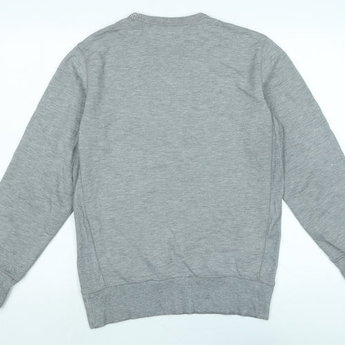 Easy Mens Grey Cotton Pullover Sweatshirt Size M - Logo