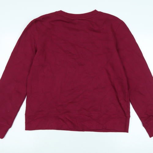 Zara Womens Purple Polyester Pullover Sweatshirt Size L - Logo