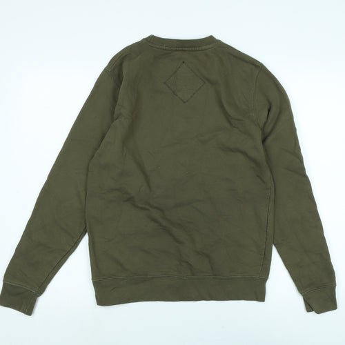 Ushiwear Mens Green Polyester Pullover Sweatshirt Size M - Logo