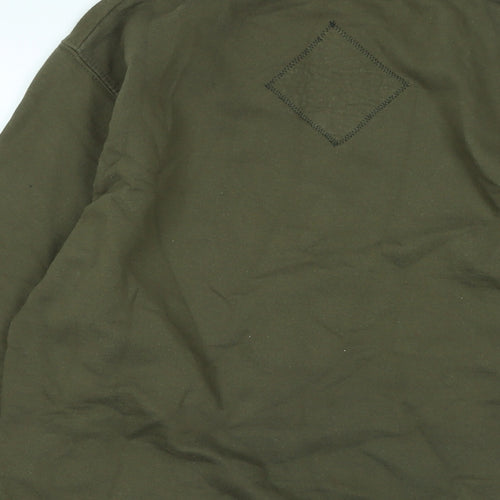Ushiwear Mens Green Polyester Pullover Sweatshirt Size M - Logo