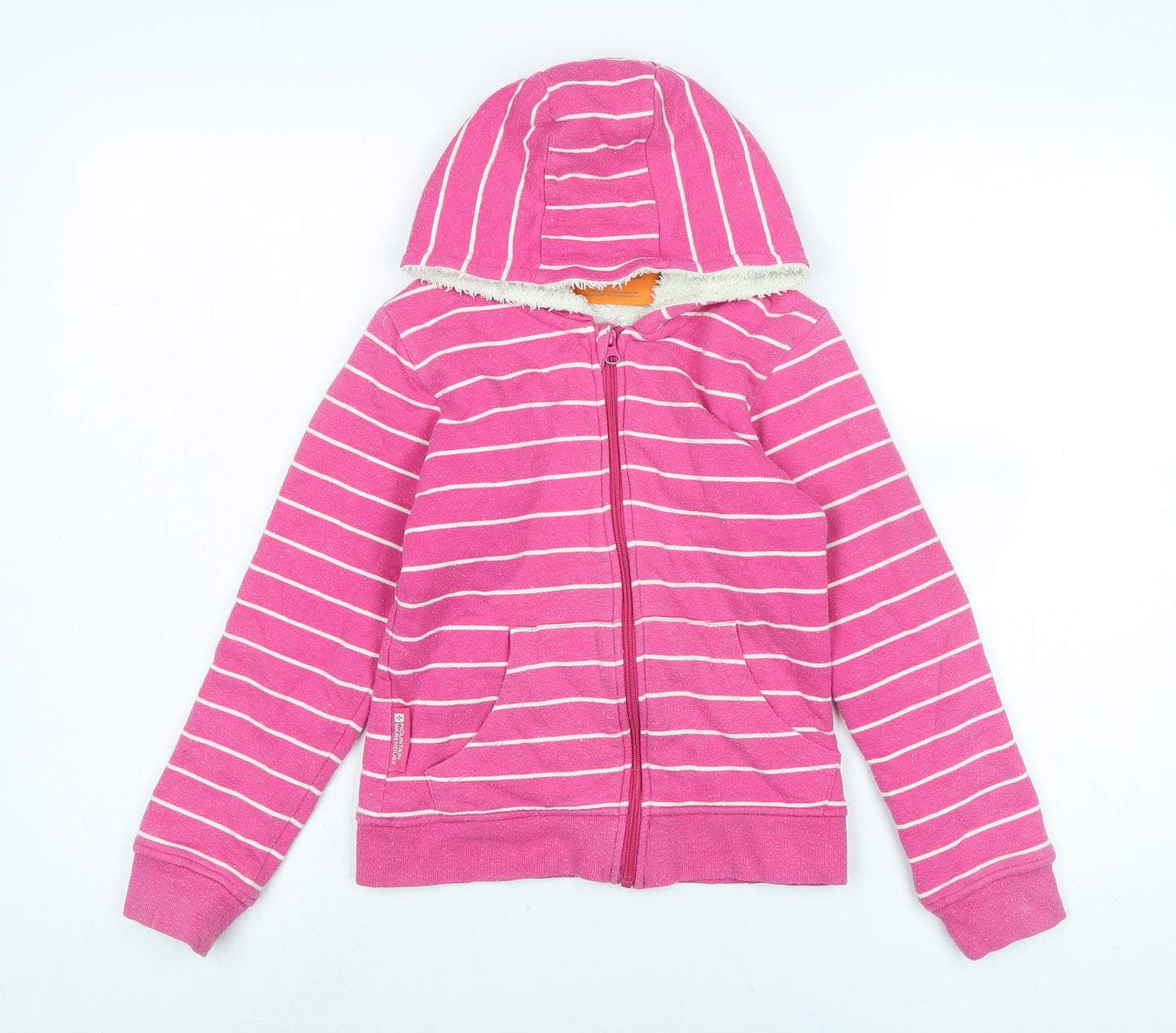 Mountain Warehouse Girls Pink Jacket Size 9-10 Years Zip - Logo