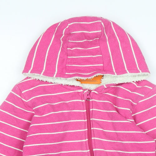 Mountain Warehouse Girls Pink Jacket Size 9-10 Years Zip - Logo