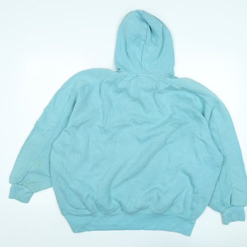 Berkshire Womens Blue Polyester Pullover Hoodie Size S - Logo
