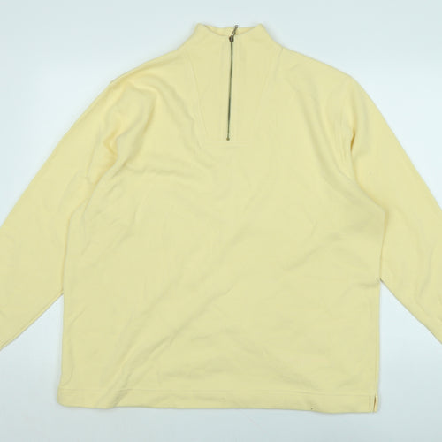 Golf St Andrews Mens Yellow Cotton Pullover Sweatshirt Size XL - Logo