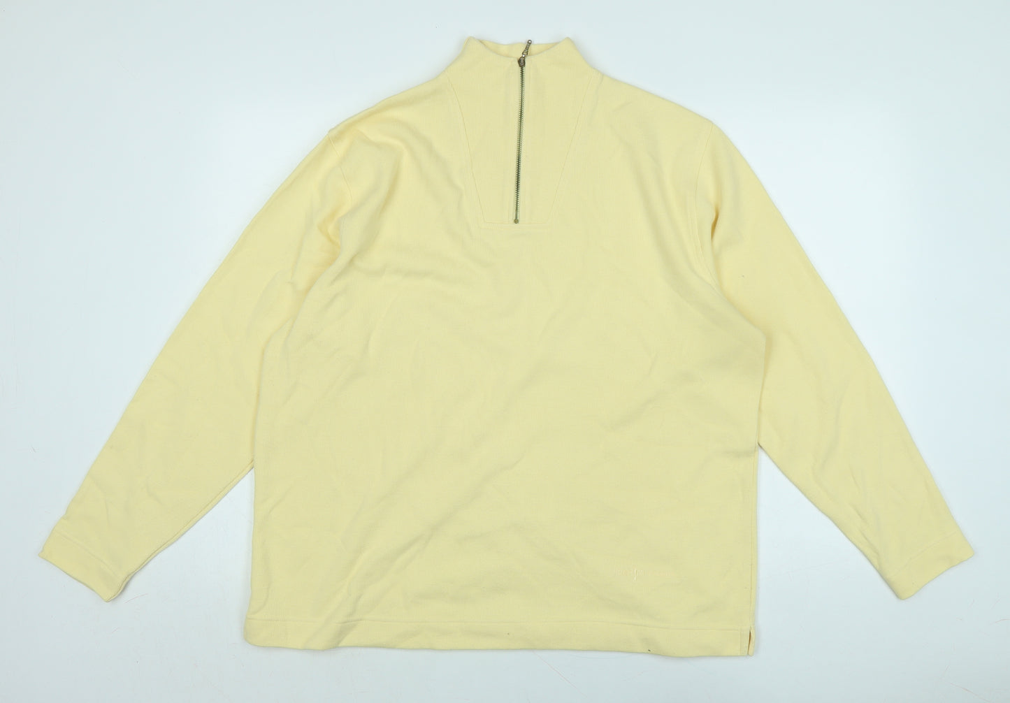 Golf St Andrews Mens Yellow Cotton Pullover Sweatshirt Size XL - Logo