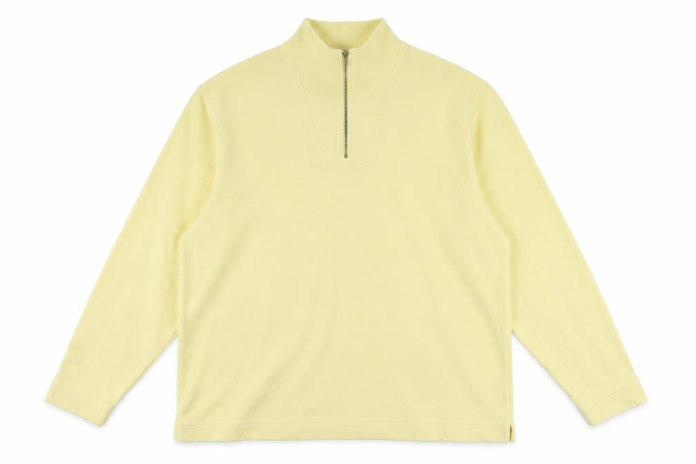 Front view of Golf St Andrews men’s yellow cotton pullover sweatshirt, size XL, - logo