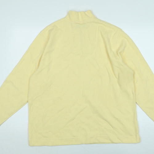 Golf St Andrews Mens Yellow Cotton Pullover Sweatshirt Size XL - Logo
