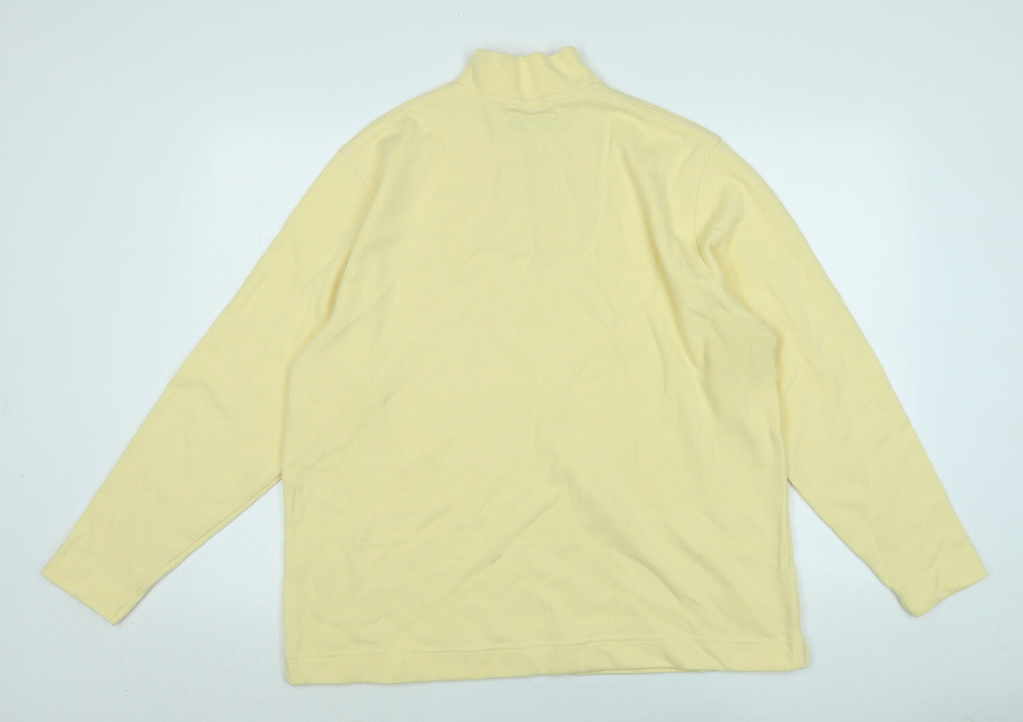 Golf St Andrews Mens Yellow Cotton Pullover Sweatshirt Size XL - Logo